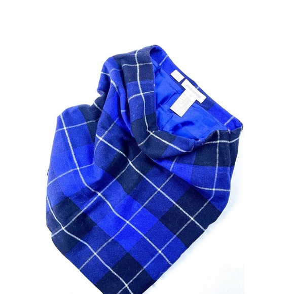 Vintage Wool Blend Plaid Straight Skirt - Picture 2 of 3